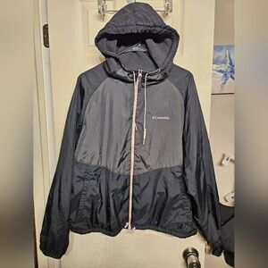 Columbia black water resistant fleece lined hooded jacket coat xl extra large